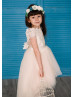 Ivory Lace Tulle High Low Flower Girl Dress